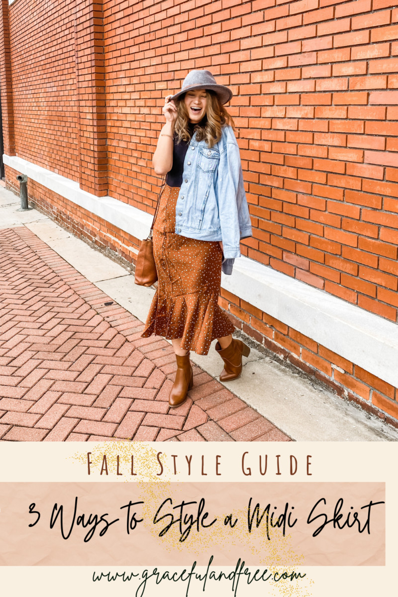 3 Ways To Style A Midi-Skirt For Fall - Gracefulandfree