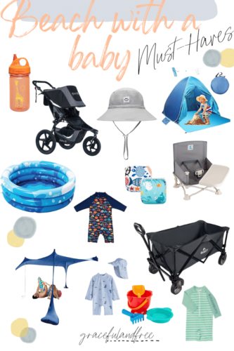 must haves for traveling to the beach with a baby