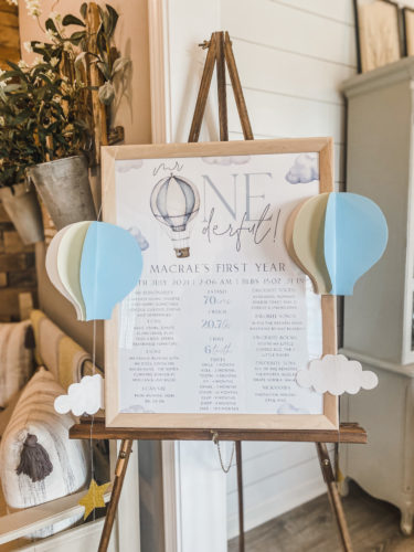 one year old milestone sign