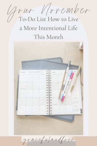 November Intentional To-Do List - Live Intentionally This Month