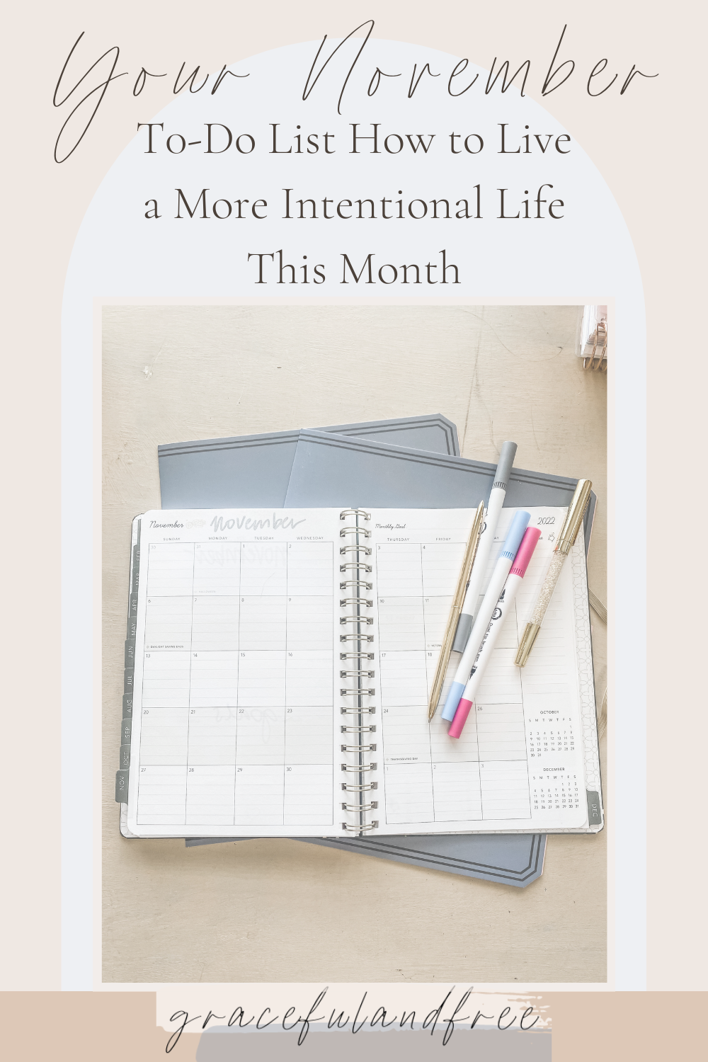 November Intentional To-Do List - live intentionally this month